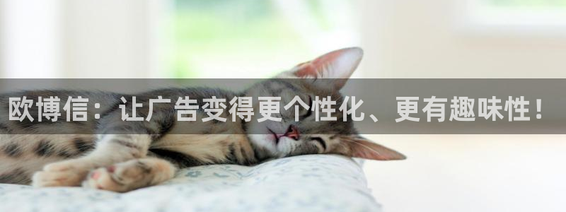 赢彩网：欧博信：让广告变得更个性化、更有趣味性！